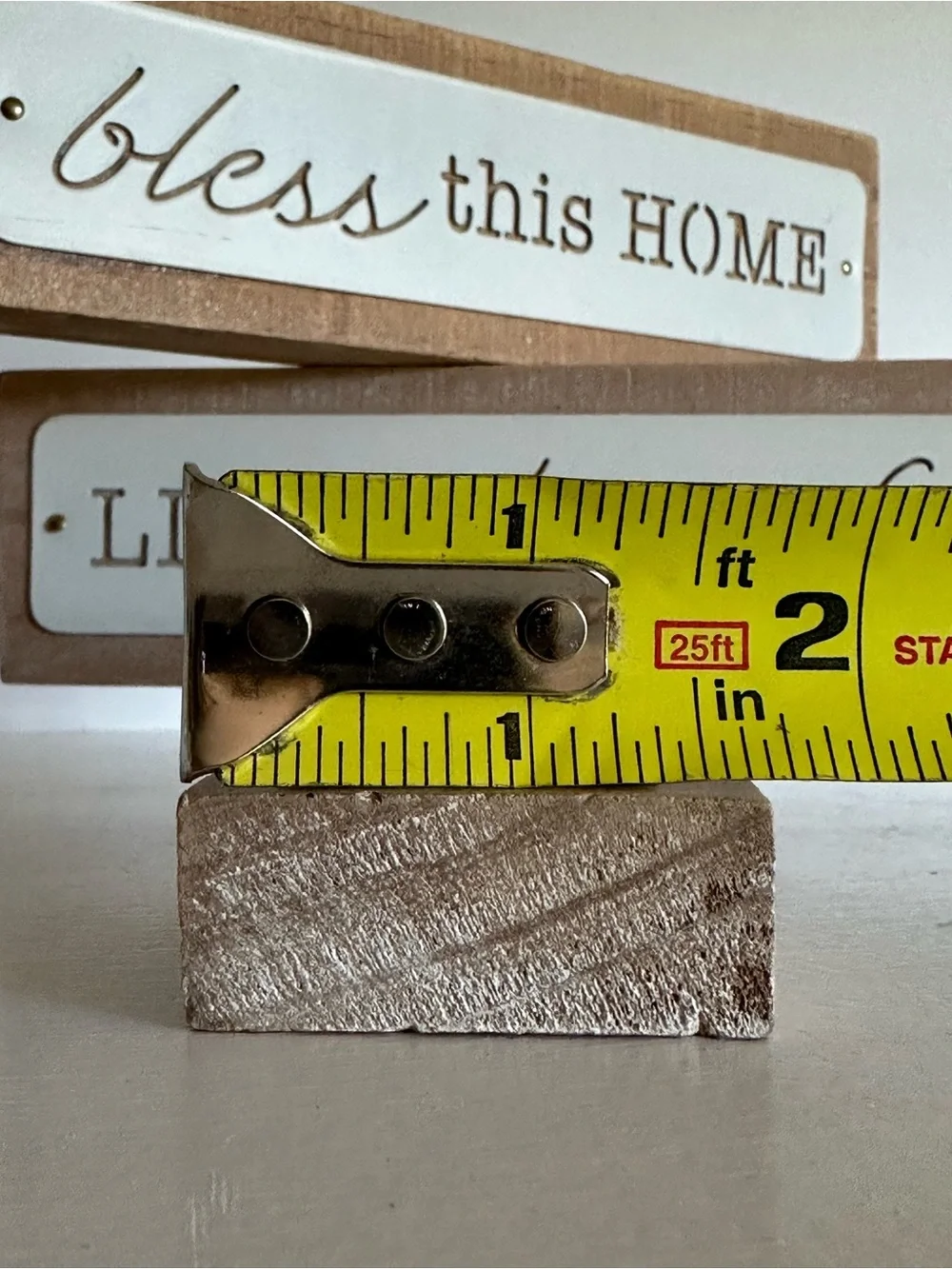 3 Small wooden decorative blocks- Neutral